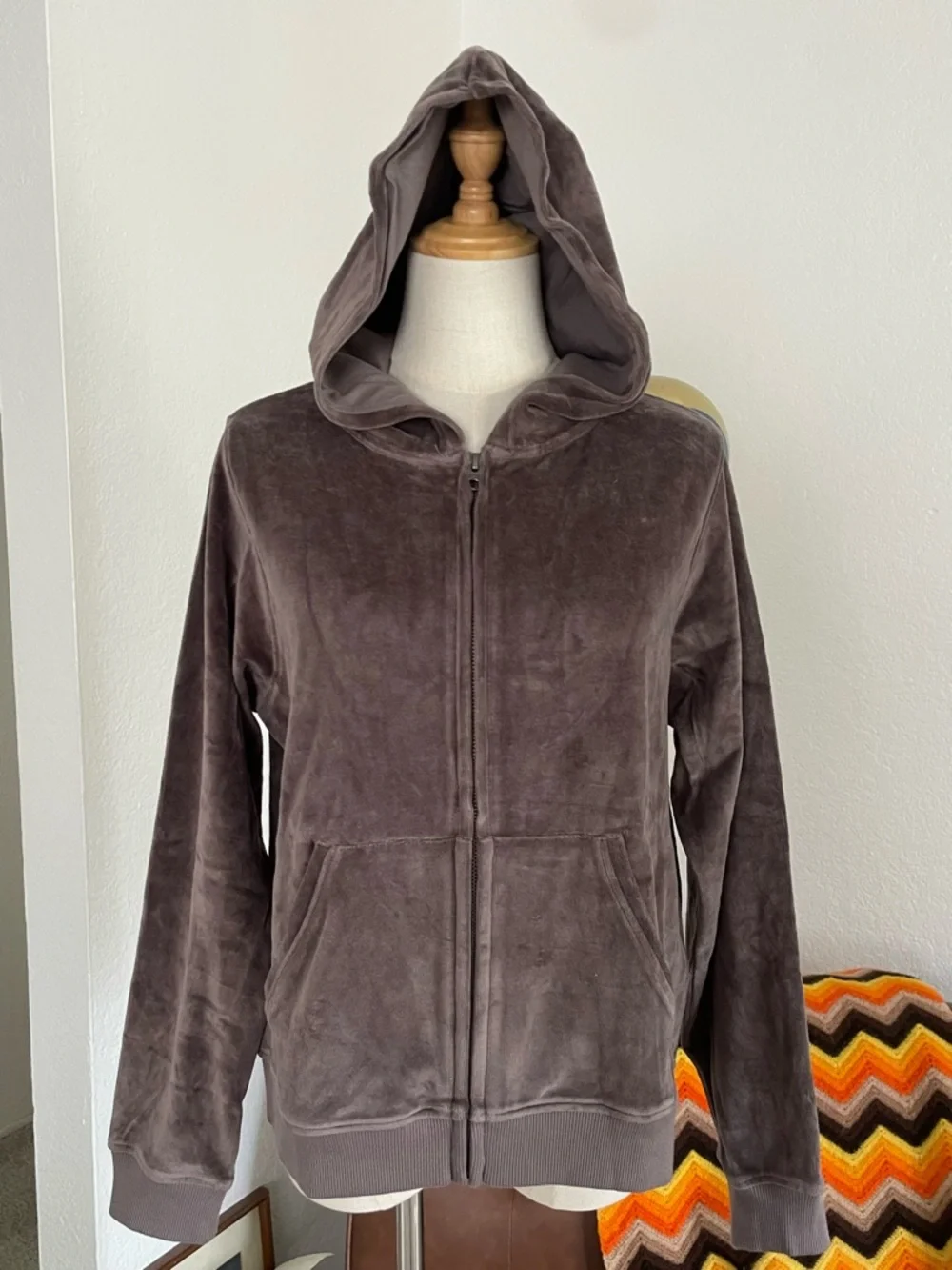 Pact Cloud Brushed Velour Fleece Organic Cotton Zip Pocket Hoodie - Picture 1 of 8